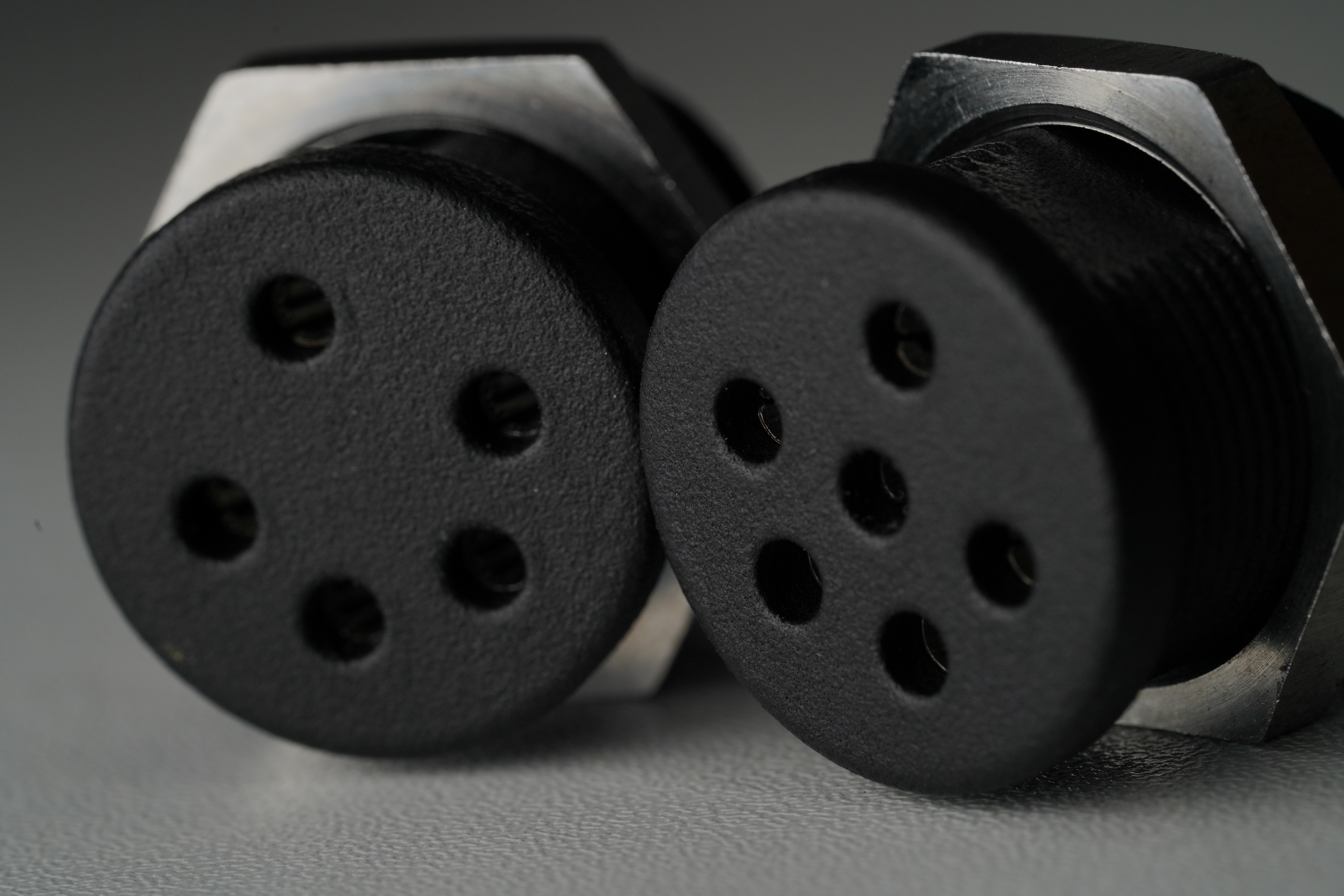 Stax socket jack front view– electrostatic headphone amplifier